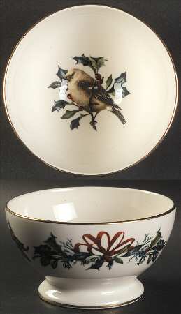 Winter Greetings Footed Dessert Bowl