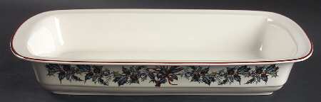 Winter Greetings 13"  Rectangular Baker