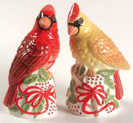 Winter Greetings Figural Salt and Pepper