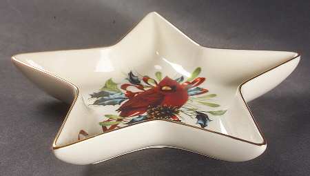 Winter Greetings Star Shaped Dish