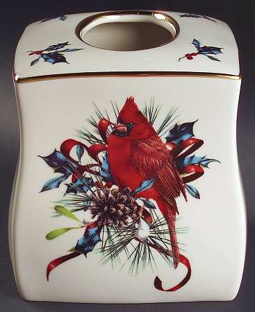 Winter Greetings Square Tissue Box Cover