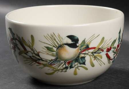 Winter Greetings Small Ceramic Bowl No Plastic Lid