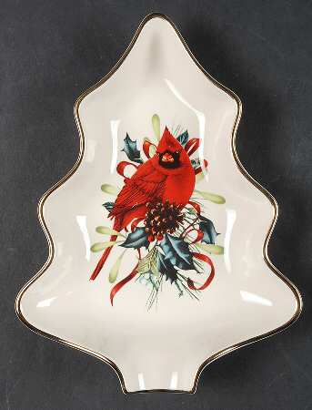 Winter Greetings Small Tree Shaped Dish