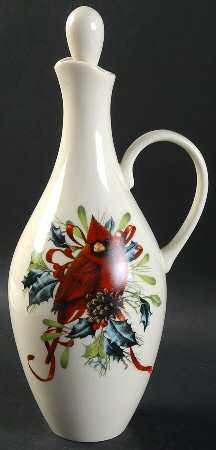 Winter Greetings Oil Jar/Cruet & Stopper