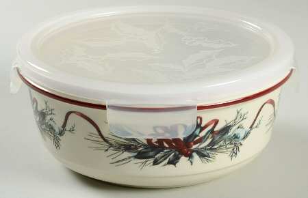 Winter Greetings Medium Serve & Store Bowl with Lid
