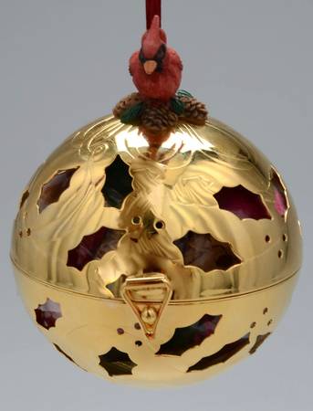 Winter Greetings Goldplate Giving Ball Ornament