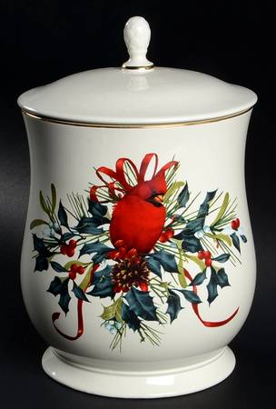 Winter Greetings Cookie Jar & Lid