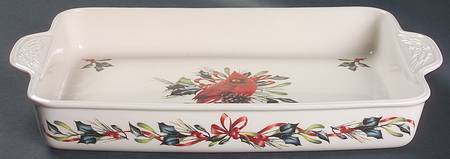Winter Greetings 16" Rectangular Baker
