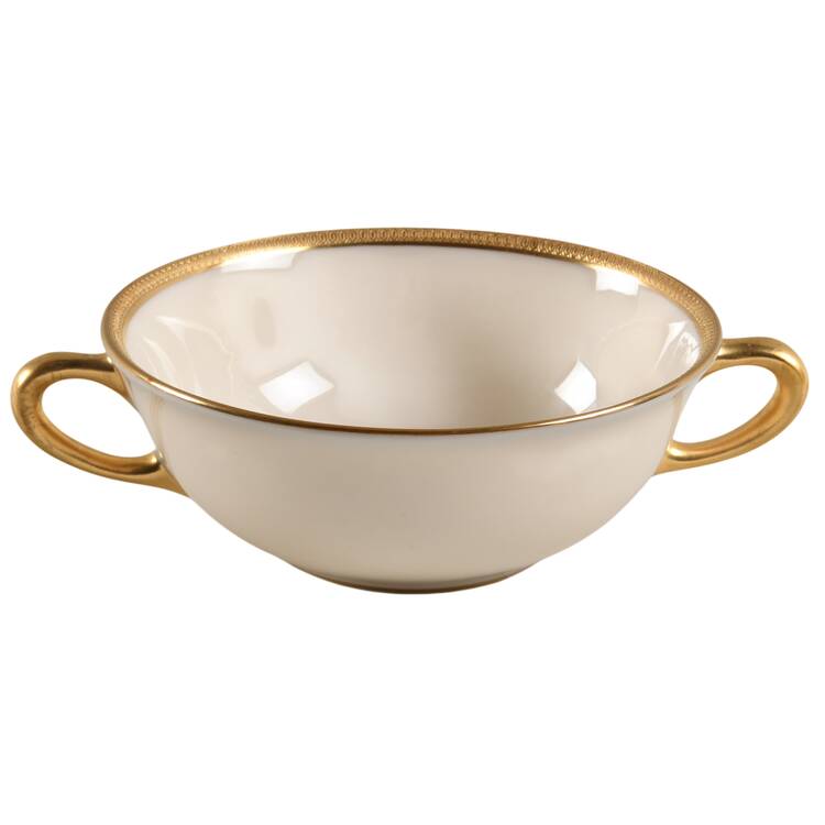 Windsor (Gold Backstamp) Flat Cream Soup Bowl