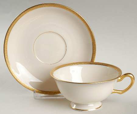 Windsor (Green Backstamp) Footed Cup & Saucer Set