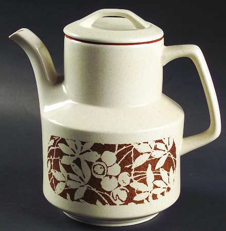 Woodspice (Trim On Edge) Coffee Pot & Lid