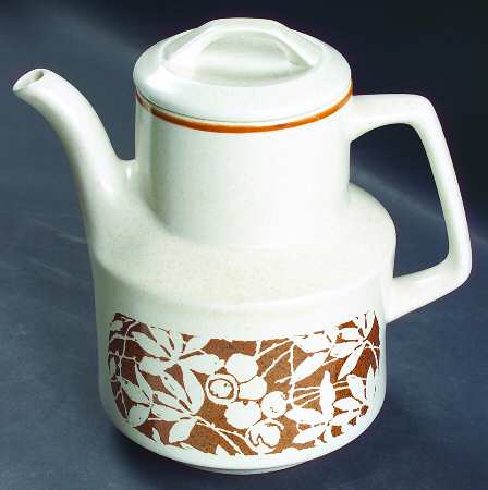 Woodspice (Trim Off Edge-No Trim) Coffee Pot & Lid
