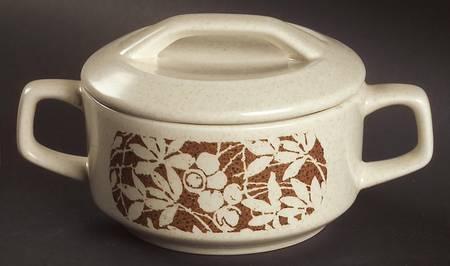 Woodspice (Trim Off Edge-No Trim) Sugar Bowl & Lid