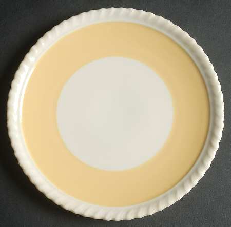 Gadroon Yellow (Rim) Saucer for Cream Soup Bowl