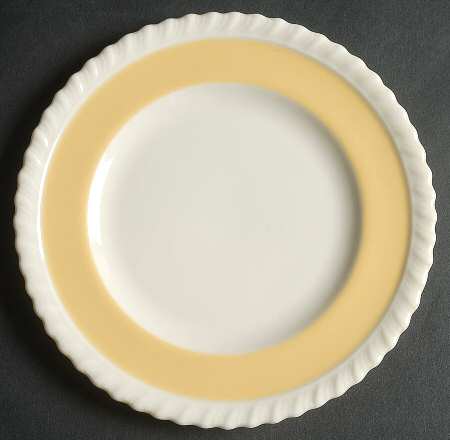 Gadroon Yellow (Rim) Bread & Butter Plate