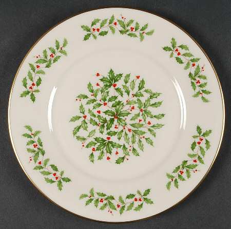 Yuletide Holly Salad Plate