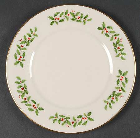 Yuletide Holly Salad Plate