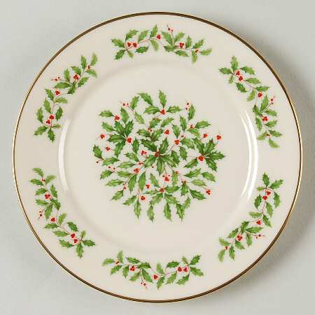 Yuletide Holly Bread & Butter Plate