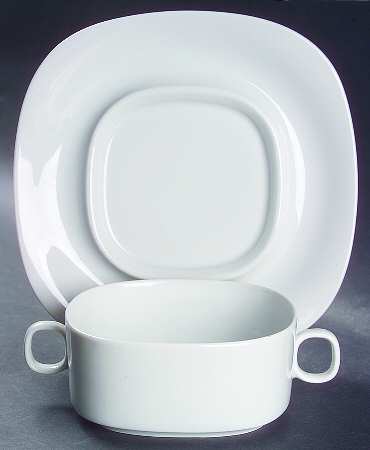 Transition Flat Cream Soup Bowl & Saucer Set
