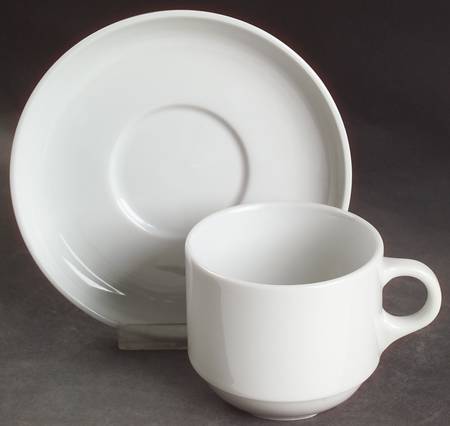 Stack Flat Cup & Saucer Set