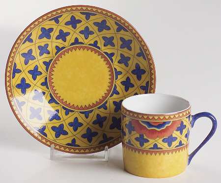 Grenade Flat Demitasse Cup & Saucer Set