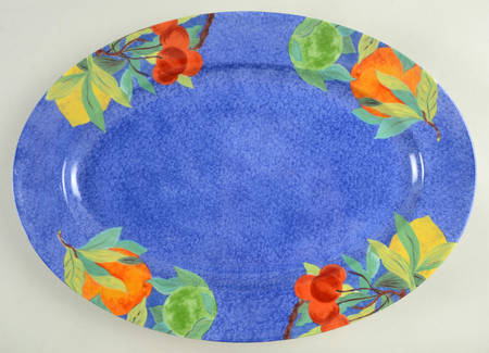 Jardin Bleu 16" Oval Serving Platter