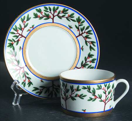 Orangeraie Flat Cup & Saucer Set