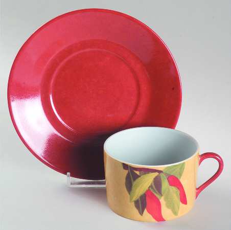 Piments Flat Cup & Saucer Set