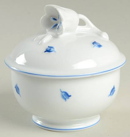 Muguet Blue Sugar Bowl & Lid
