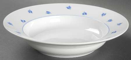 Muguet Blue Rim Soup Bowl