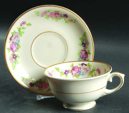Dolly Madison Footed Cup & Saucer Set