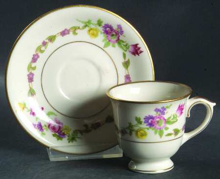 Doris Footed Demitasse Cup & Saucer Set