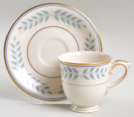 Empire Footed Demitasse Cup & Saucer Set