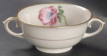 Field Lily Footed Cream Soup Bowl