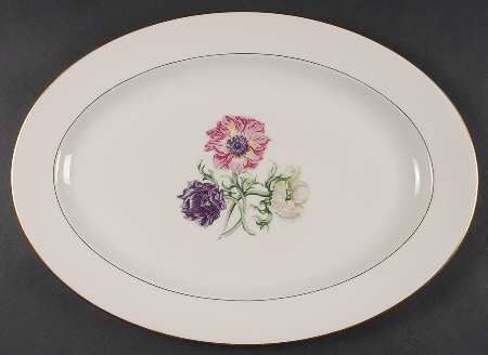 Field Lily 16" Oval Serving Platter