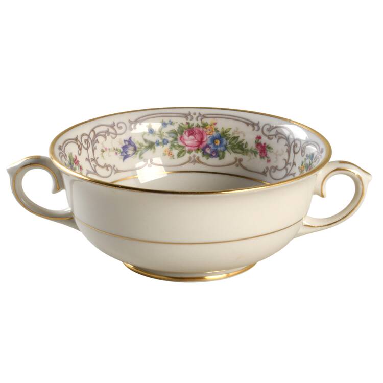 Flora Footed Cream Soup Bowl