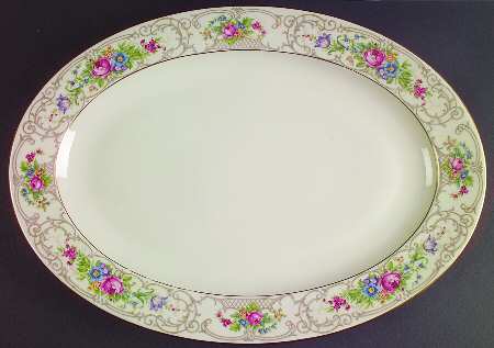 Flora 16" Oval Serving Platter by Lamberton