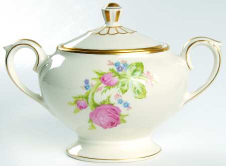 Moss Rose Sugar Bowl & Lid