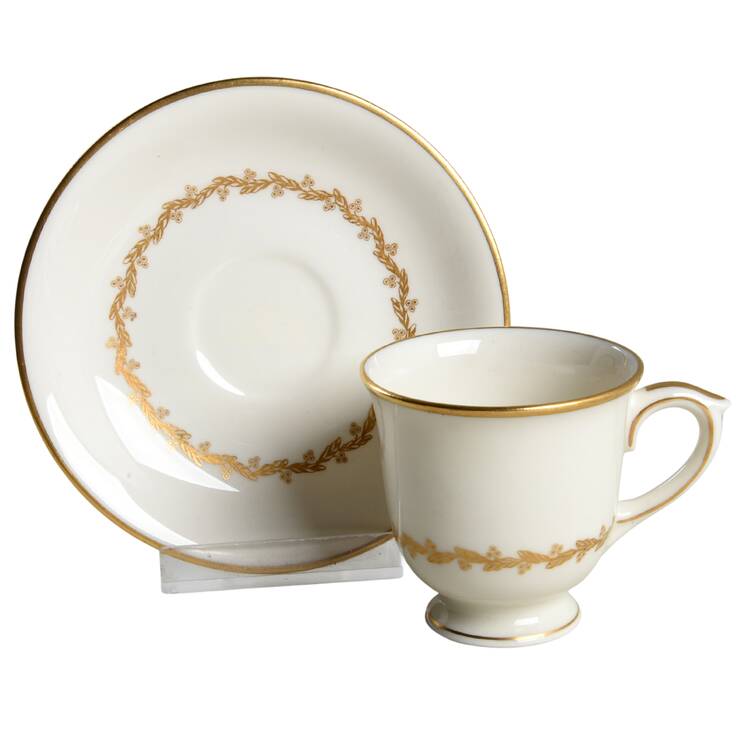 Mt. Vernon Footed Demitasse Cup & Saucer Set