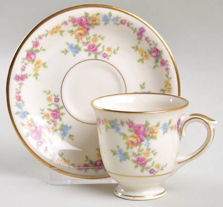 Peggy Shippen Footed Demitasse Cup & Saucer Set