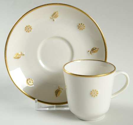 Rena Gold Footed Demitasse Cup & Saucer Set by Lamberton