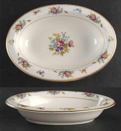 Rose of Lamberton 10" Oval Vegetable Bowl