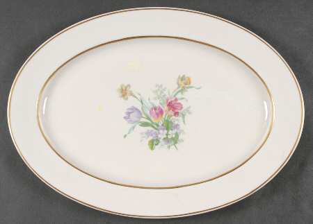 Tulip Time 14" Oval Serving Platter