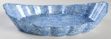 Blue Stipple 13" Augratin