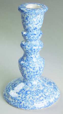Blue Stipple 7" Candlestick