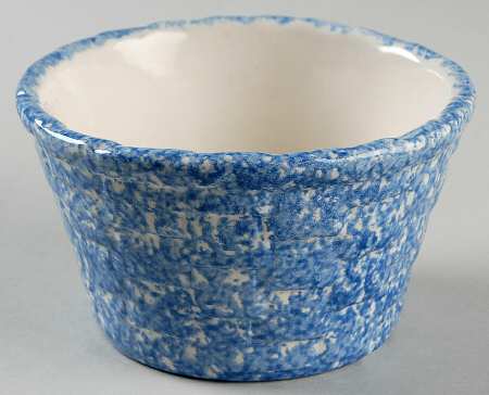 Blue Stipple 5" Basket Bowl