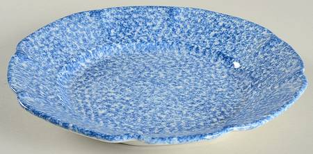 Blue Stipple Dinner Plate