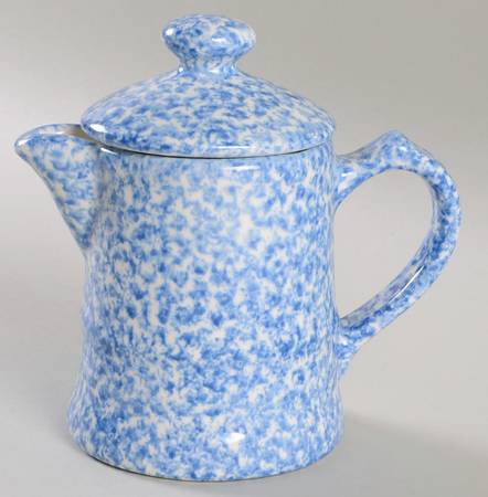 Blue Stipple Creamer & Lid