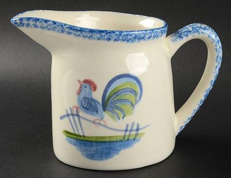 Blue Stipple with Rooster 24 Oz Pitcher