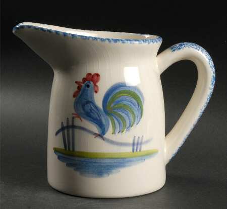Blue Stipple with Rooster 46 Oz Pitcher